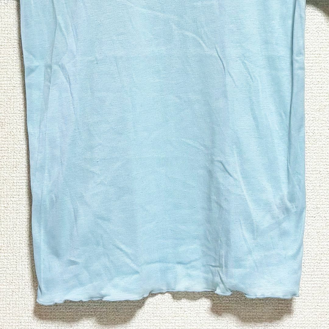 moussy(マウジー)のMOUSSY マウジー　カットソー Tシャツ　半袖 水色 ブルー　無地 レディースのトップス(Tシャツ(半袖/袖なし))の商品写真