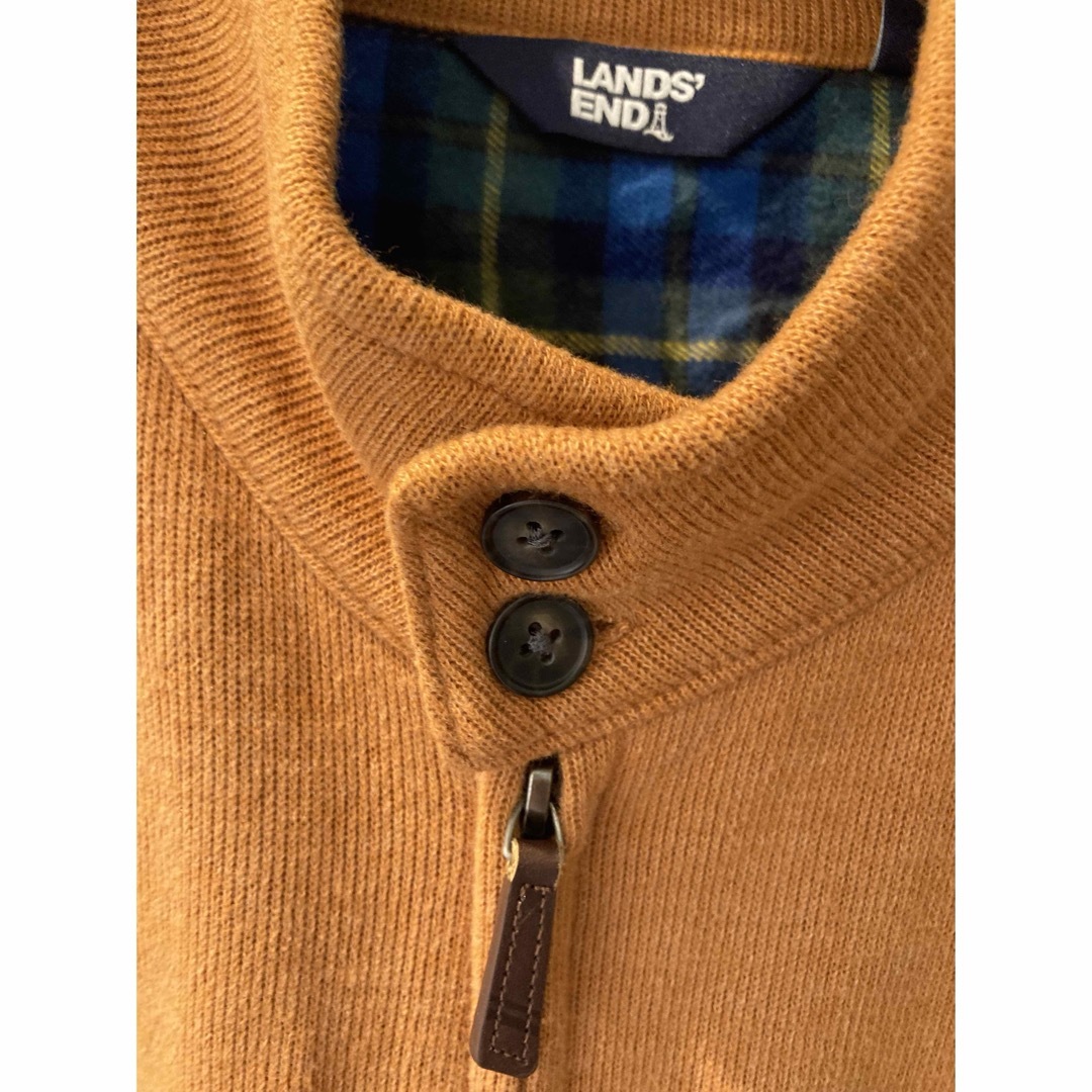 LANDS' End ランズエンド春ジップアップニットカーディガン トレーナー メンズのトップス(カーディガン)の商品写真