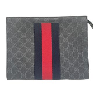 グッチ(Gucci)のGUCCI グッチ クラッチバッグ 475316・2184 GGスプリーム ウェビングライン セカンドバッグ【中古】12404K273(セカンドバッグ/クラッチバッグ)