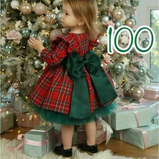 100 クリスマス　ワンピース　ベビードレス　キッズドレス(ドレス/フォーマル)