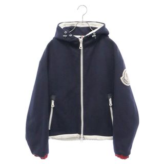 モンクレール(MONCLER)のMONCLER モンクレール JEREMIE ジェレミー フード付きウールダウンジャケット ブラック/ホワイト(フライトジャケット)