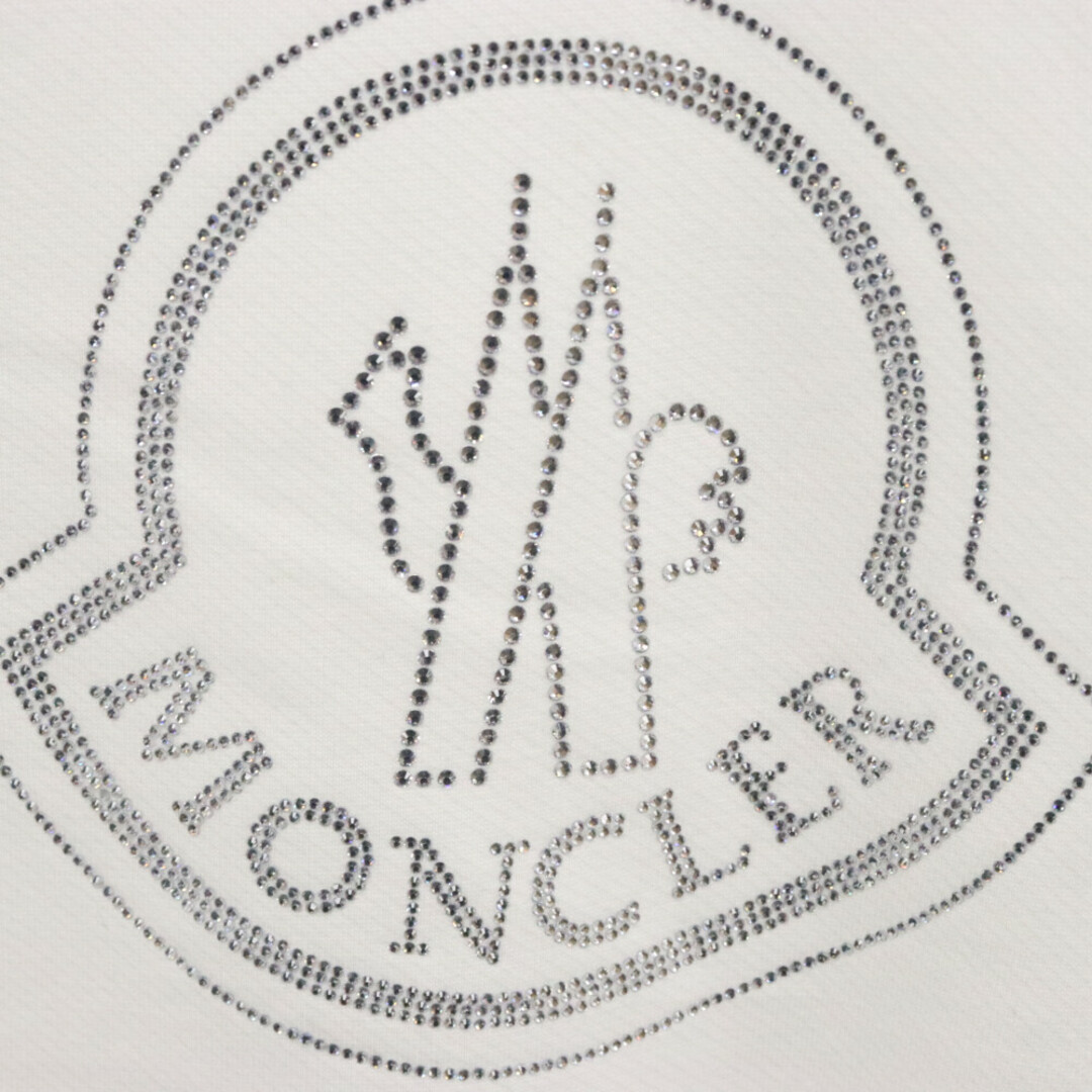 MONCLER(モンクレール)のMONCLER モンクレール 23AW Logo Embellished Sweatshirt ロゴエンブロイダリー クルーネック スウェットシャツ トレーナー ホワイト I20938G00053 メンズのトップス(スウェット)の商品写真