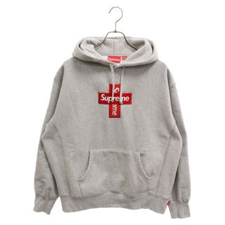 シュプリーム(Supreme)のSUPREME シュプリーム 20AW Cross Box Logo Hooded Sweatshirt クロスボックスロゴプルオーバーフーデッドスウェットシャツ スウェットパーカー グレー(パーカー)