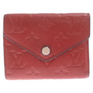 ルイヴィトン(LOUIS VUITTON)のLOUIS VUITTON ルイヴィトン ポルトフォイユ・ヴィクトリーヌ 三つ折り財布 レザー レッド M63701(折り財布)