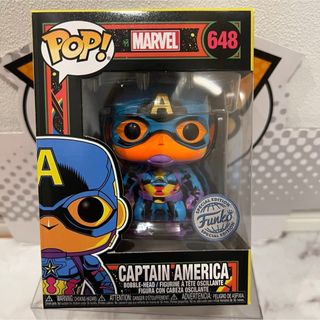 マーベル(MARVEL)のFUNKO POP! マーベル　キャプテンアメリカ　ブラックライト限定(アメコミ)