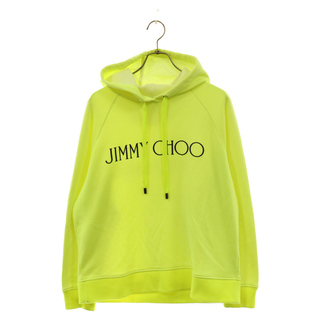 JIMMY CHOO - JIMMY CHOO ジミーチュウ ロゴプリント プルオーバー スウェットパーカー J000135310 ネオンイエロー