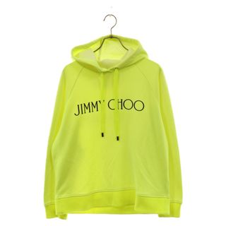 ジミーチュウ(JIMMY CHOO)のJIMMY CHOO ジミーチュウ ロゴプリント プルオーバー スウェットパーカー J000135310 ネオンイエロー(パーカー)