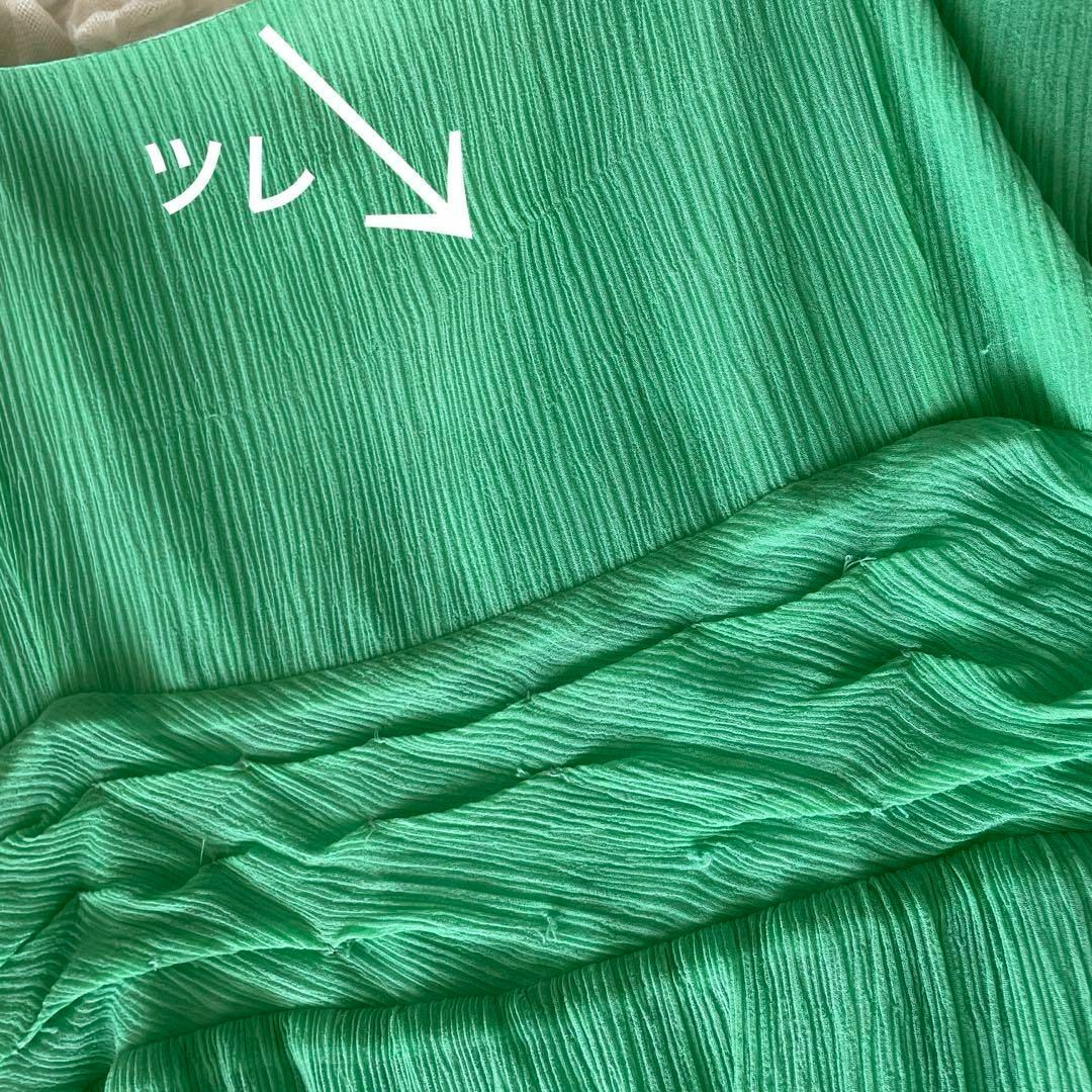 VINTAGE(ヴィンテージ)のヴィンテージドレス　手刺繍　つまみ花細工　フィットアンドフレア レディースのワンピース(ひざ丈ワンピース)の商品写真