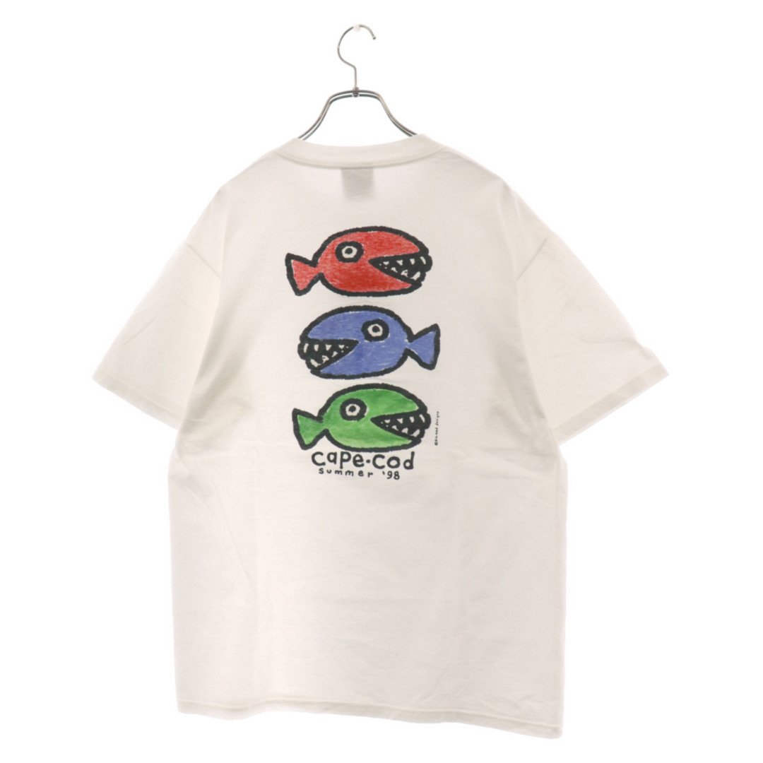 VINTAGE ヴィンテージ 90s CAPE-COD SUMMER ケープコッド 両面プリント クルーネック半袖Tシャツ ホワイト メンズのトップス(Tシャツ/カットソー(半袖/袖なし))の商品写真