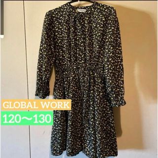 グローバルワーク(GLOBAL WORK)の【GLOBAL WORK】キッズ花柄長袖ワンピース　XL(120〜130)(ワンピース)