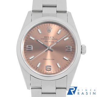 ロレックス(ROLEX)のロレックス エアキング 14000M ピンク 369ホワイトバー K番 メンズ 中古 腕時計(腕時計(アナログ))