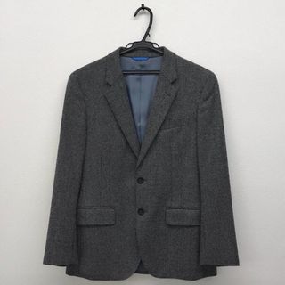 ランバンオンブルー(LANVIN en Bleu)の『USED美品』 LANVIN en Bleu ランバンオンブルー  テーラードジャケット 毛/キュプラ/ポリエステル グレー メンズ【中古】(テーラードジャケット)