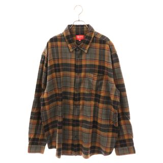 シュプリーム(Supreme)のSUPREME シュプリーム 22AW Plaid Flannel Shirt フランネル チェック ロングスリーブ 長袖シャツ ブラウン(シャツ)