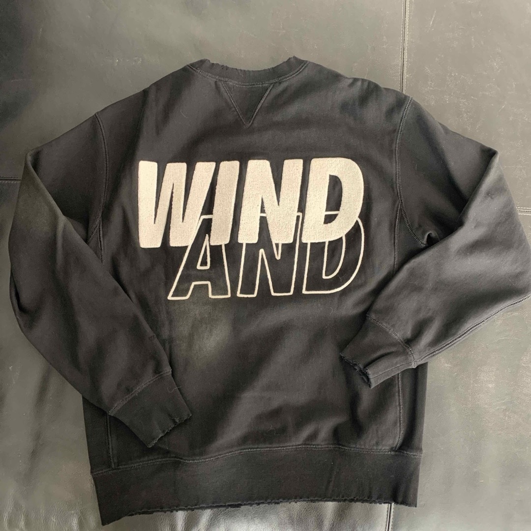 WIND AND SEA(ウィンダンシー)のwind and sea ヴィンテージ加工　スウェット　Sサイズ　ブラック メンズのトップス(スウェット)の商品写真