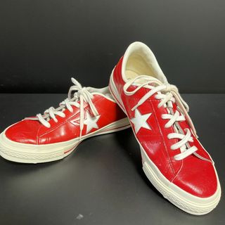 コンバース(CONVERSE)のCONVERSE コンバース　ワンスター　スニーカー　レッド　レザー(スニーカー)