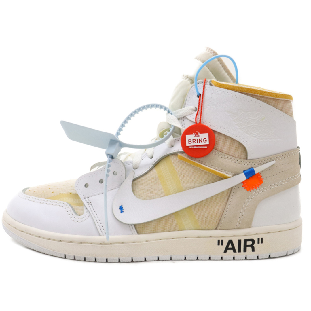 NIKE(ナイキ)のNIKE ナイキ ×OFF-WHITE EU限定 AIR JORDAN 1 RETRO HIGH NRG オフホワイト ヨーロッパ限定 エアジョーダン1レトロオージーハイカットスニーカー AQ0818-100 US10/28cm メンズの靴/シューズ(スニーカー)の商品写真