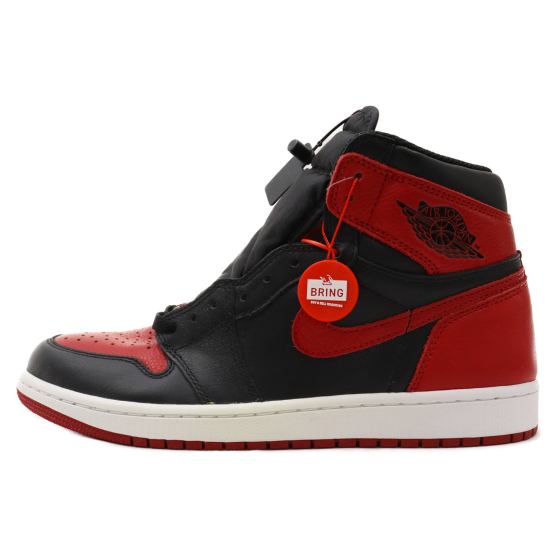 NIKE(ナイキ)のNIKE ナイキ 16年製 AIR JORDAN 1 RETRO HIGH OG BANNED BRED エアジョーダン1 レトロ バーンド ブレッド ハイカットスニーカー レッド/ブラック US9.5/27.5cm 555088-001 メンズの靴/シューズ(スニーカー)の商品写真