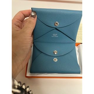 エルメス(Hermes)のエルメス　カルヴィデュオ　エプソン　ニューブルージーン(財布)