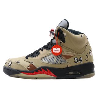 ナイキ(NIKE)のNIKE ナイキ 15AW×SUPREME AIR JORDAN 5 RETRO 824371-201 シュプリーム エアジョーダン5 ハイカットスニーカー ベージュ US8.5/26.5cm(スニーカー)