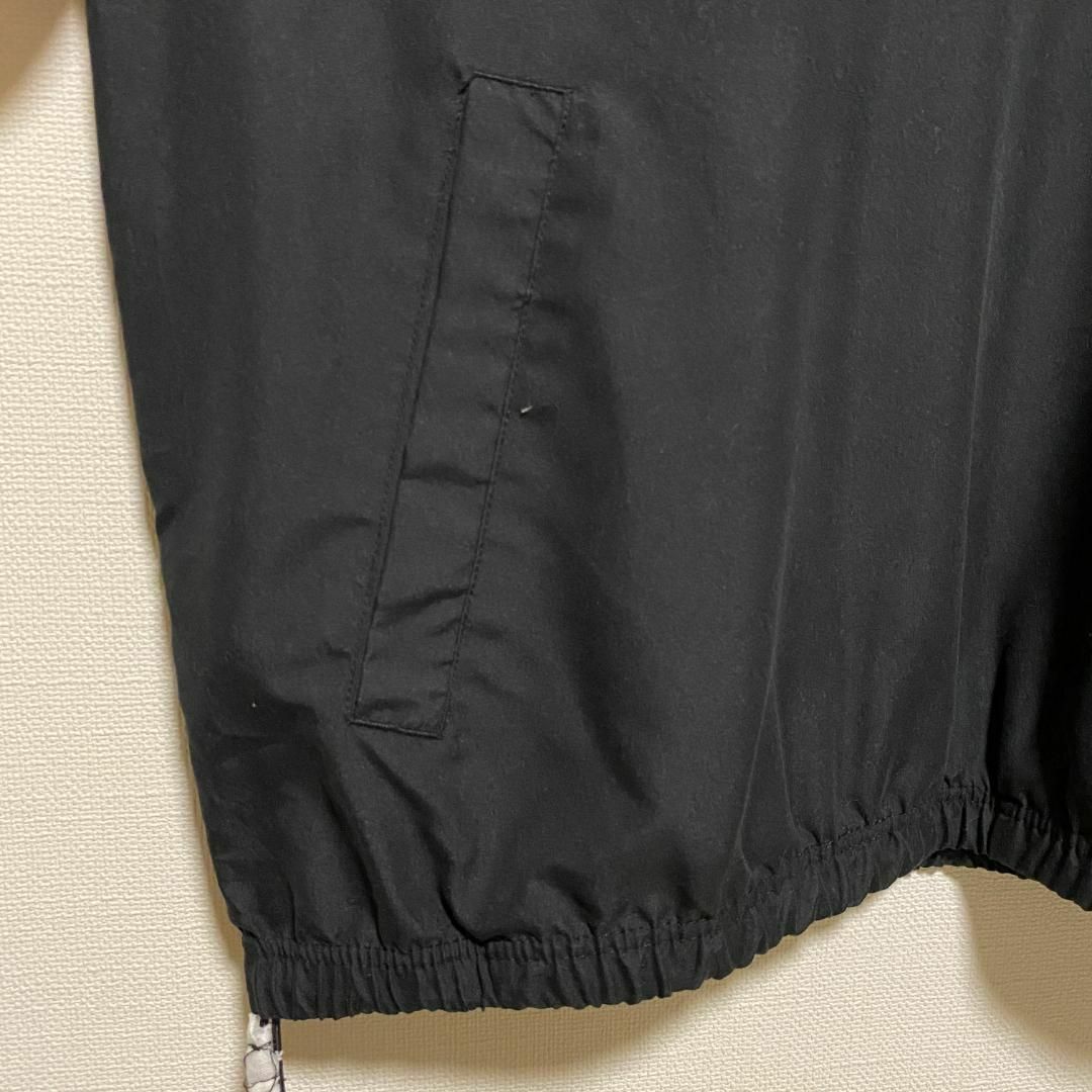 VINTAGE(ヴィンテージ)のアメリカ古着　ベースボールシャツ　半袖プルオーバー　刺繍　ブラック　H74 メンズのトップス(ジャージ)の商品写真