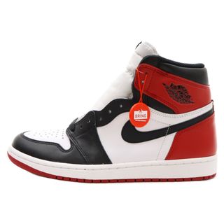 ナイキ(NIKE)のNIKE ナイキ AIR JORDAN1 RETRO HIGH OG BLACK TOE 555088-125 エアジョーダン1 ハイカットスニーカー ブラック/レッド/ホワイト つま黒 US8.5/26.5cm(スニーカー)