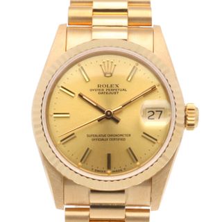 ロレックス(ROLEX)のロレックス デイトジャスト オイスターパーペチュアル 腕時計 時計 18金 K18イエローゴールド 68278 自動巻き メンズ 1年保証 ROLEX  中古(腕時計(アナログ))