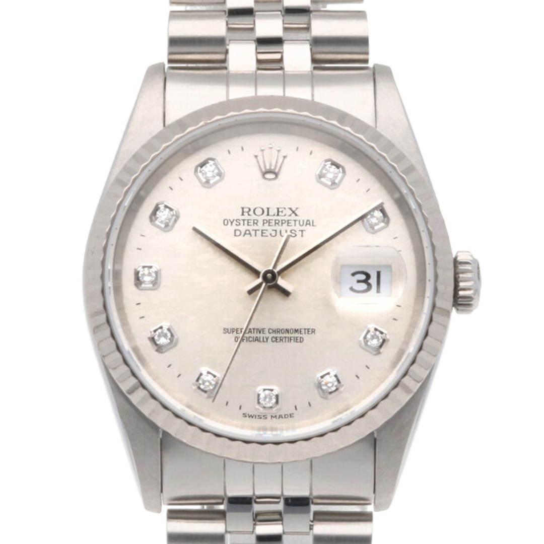 ROLEX(ロレックス)のロレックス デイトジャスト オイスターパーペチュアル 腕時計 時計 ステンレススチール 16234G 自動巻き メンズ 1年保証 ROLEX  中古 メンズの時計(腕時計(アナログ))の商品写真