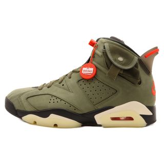 ナイキ(NIKE)のNIKE ナイキ ×TRAVIS SCOTT AIR JORDAN 6 RETRO SP CN1084-200 トラヴィススコット エアジョーダン6 ハイカットスニーカー カーキ US8.5/26.5cm(スニーカー)