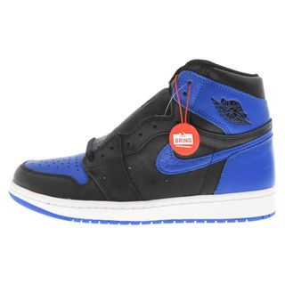 ナイキ(NIKE)のNIKE ナイキ AIR JORDAN 1 RETRO HIGH OG ROYAL 555088-007 エアジョーダン1 ロイヤル ハイカットスニーカー ブラック/ブルー US8.5/26.5cm(スニーカー)