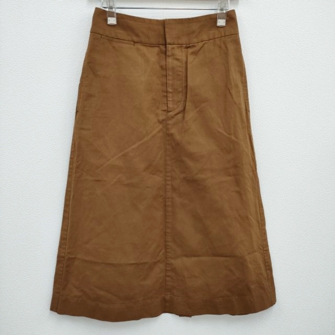 MARGARET HOWELL(マーガレットハウエル)のMARGARET HOWELL LIGHT COTTON LINEN 578-1132008 サイズ1 ロングスカート ブラウン レディース マーガレットハウエル【中古】4-0405M♪ レディースのスカート(ロングスカート)の商品写真