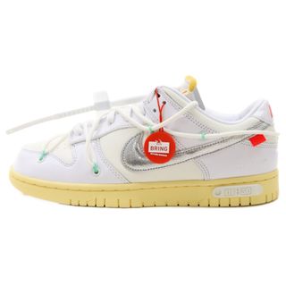 ナイキ(NIKE)のNIKE ナイキ ×OFF-WHITE DUNK LOW 1 OF 50 WHITE 1 DM1602-127 オフホワイト ダンク ロット1 ローカットスニーカー ホワイト US8.5/26.5cm(スニーカー)