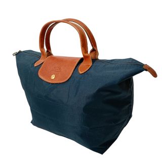 ロンシャン(LONGCHAMP)の良品 ロンシャン トートバッグ プリアージュ L 舟形 ネイビー ナイロン(トートバッグ)