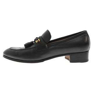 グッチ(Gucci)のGUCCI グッチ Web Interlocking G Loafers ウェブ インターロッキング タッセル ローファー ブラック 6247201W610(その他)