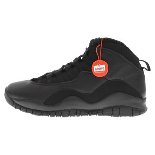 ナイキ(NIKE)のNIKE ナイキ Air Jordan 10 Retro Blackout エアジョーダン 10 レトロ ブラックアウト ハイカットスニーカー US8.5/26.5cm ブラック 310805-010(スニーカー)