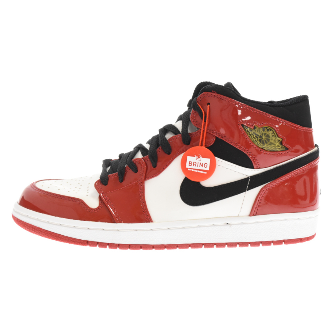 NIKE(ナイキ)のNIKE ナイキ 03年製 AIR JORDAN1 RETRO エアジョーダン1 レトロ パテント シカゴ ハイカットスニーカー ホワイト/レッド 136085-106 US8.5 メンズの靴/シューズ(スニーカー)の商品写真