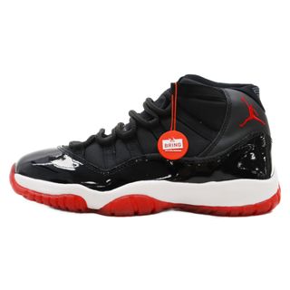 ナイキ(NIKE)のNIKE ナイキ 01年製 AIR JORDAN11 RETRO エアジョーダン11 レトロ プレーオフ ハイカットスニーカー ブラック/レッド 136046-061 US8.5(スニーカー)