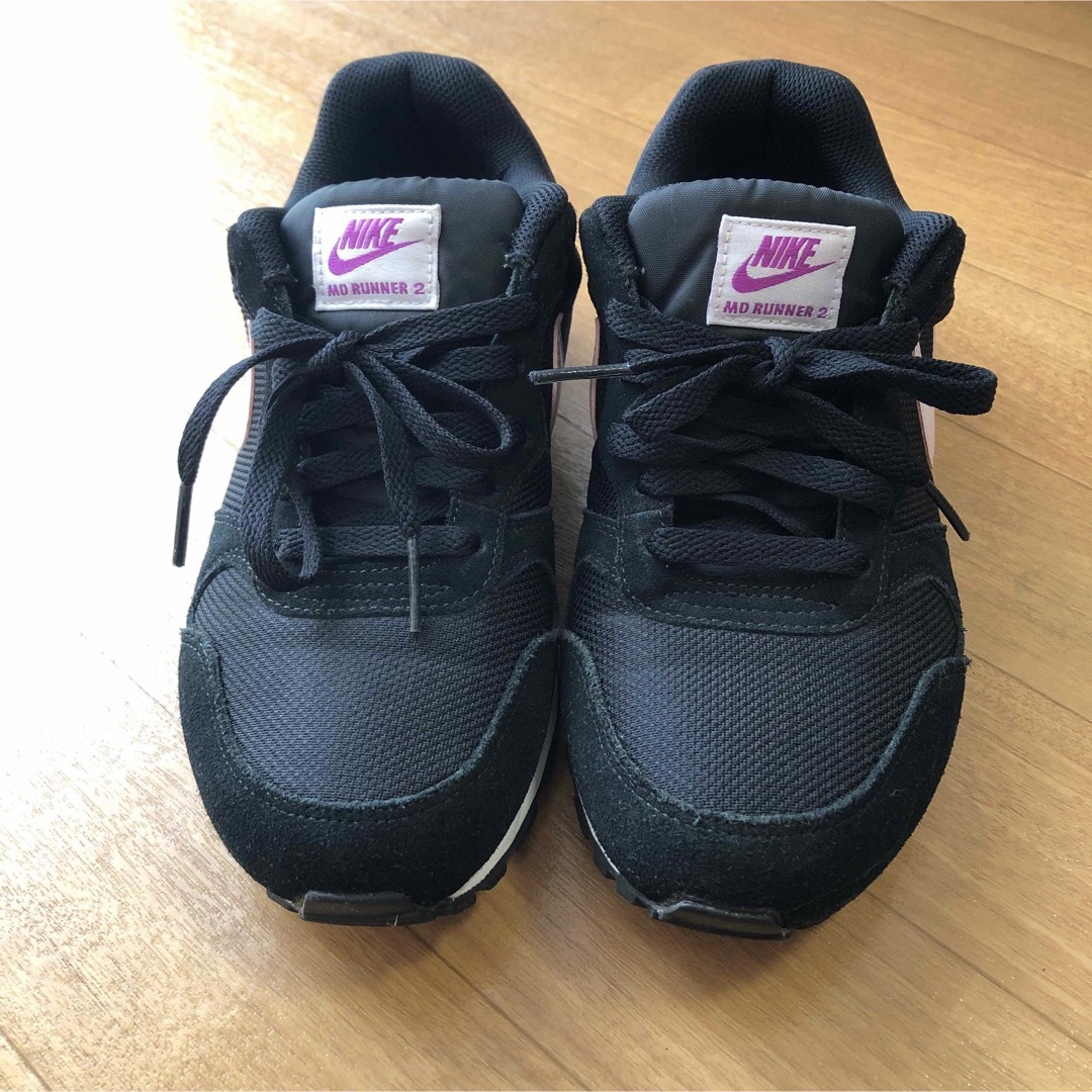 NIKE(ナイキ)の美品✨NIKE MD ランナー2  黒✖️ピンク  24.0cm✨ レディースの靴/シューズ(スニーカー)の商品写真
