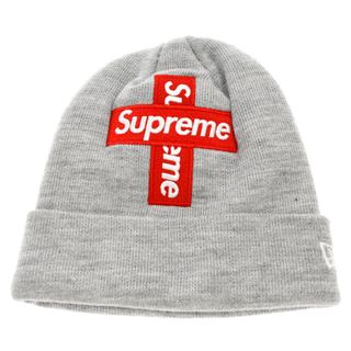 シュプリーム(Supreme)のSUPREME シュプリーム 20AW×NEW ERA Cross Box Logo Beanie クロス ボックス ロゴ ビーニー ニットキャップ 帽子 グレー(ニット帽/ビーニー)