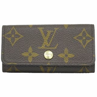 ルイヴィトン(LOUIS VUITTON)の本物 ルイヴィトン LOUIS VUITTON LV ミュルティクレ 4 モノグラム キーケース 4連 ブラウン M69517 Multicles ビトン 雑貨小物 中古(キーケース)