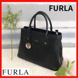 フルラ(Furla)の【FURLA】フルラ　リンダ　トートバッグ　ショルダーバッグ　2way ブラック(トートバッグ)