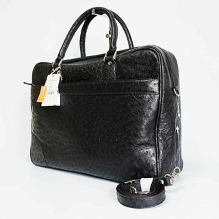 新品 タグ付き オーストリッチ ビジネスバッグ Ostrich Leather