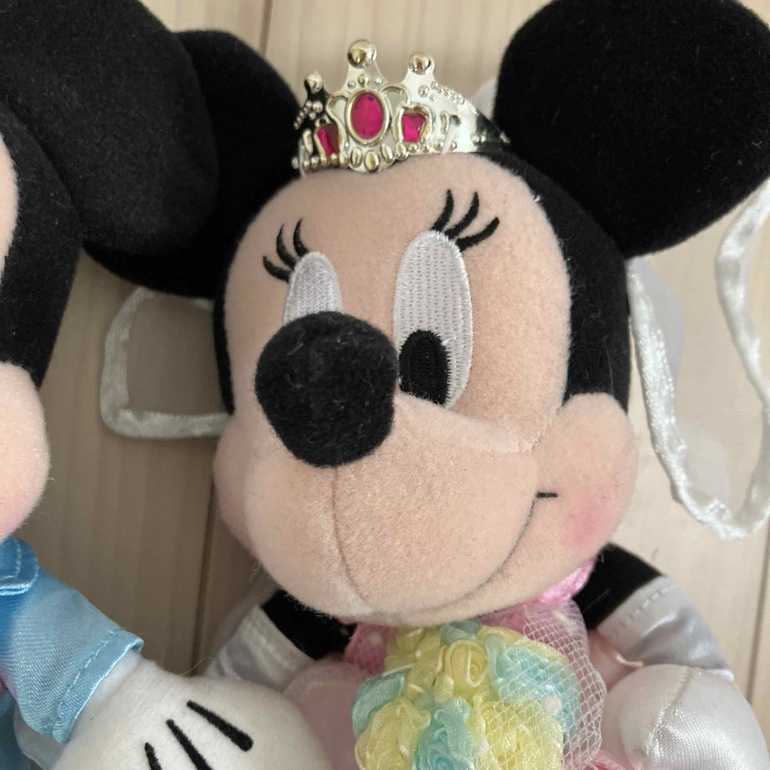 Disney(ディズニー)のディズニー　ミッキー  ミニー　ハッピー　ウエディング　ペア　ぬいぐるみ　非売品 エンタメ/ホビーのおもちゃ/ぬいぐるみ(ぬいぐるみ)の商品写真