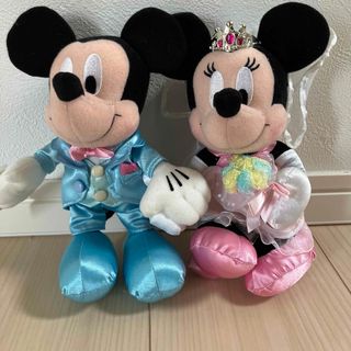 ディズニー(Disney)のディズニー　ミッキー  ミニー　ハッピー　ウエディング　ペア　ぬいぐるみ　非売品(ぬいぐるみ)