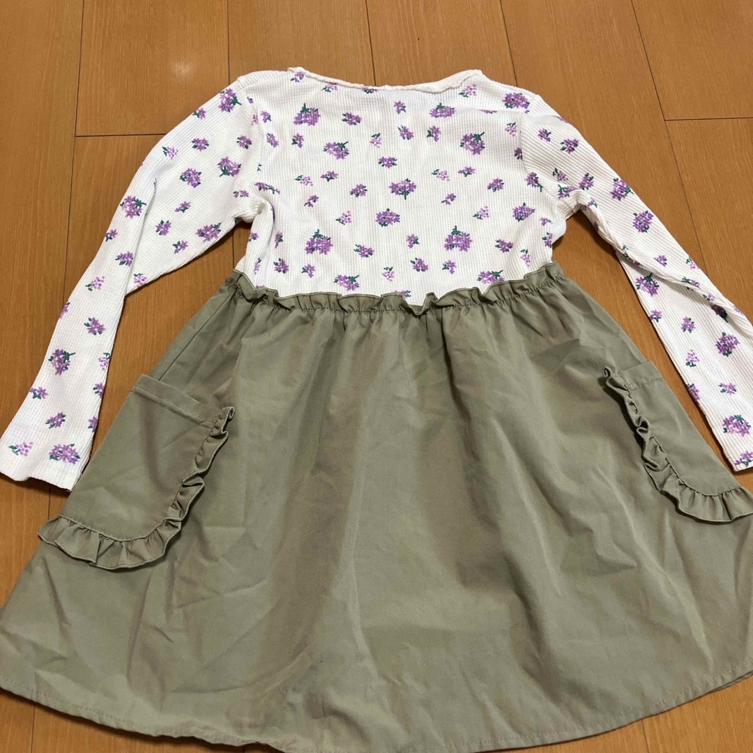 ワンピース　130㎝　キッズ　切り替えワンピース　春　花柄 キッズ/ベビー/マタニティのキッズ服女の子用(90cm~)(ワンピース)の商品写真