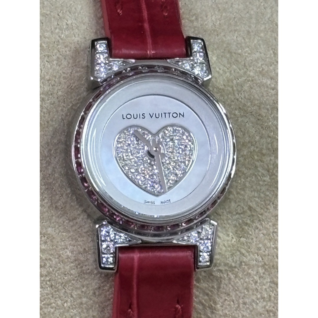 LOUIS VUITTON(ルイヴィトン)のルイヴィトン　タンブールビジュ/ダイヤ、ルビー付き、極美品/レディース/腕時計 レディースのファッション小物(腕時計)の商品写真