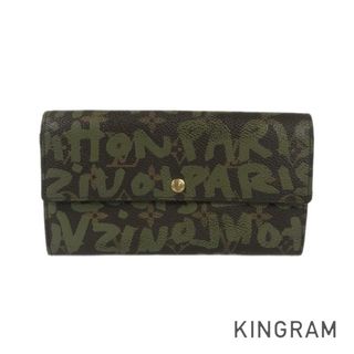 ルイヴィトン(LOUIS VUITTON)のルイ・ヴィトン モノグラム グラフィティ ポルト モネ クレディ M92188 長財布 かぶせ蓋(財布)