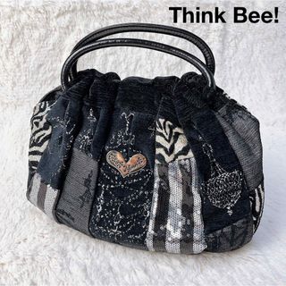 Think Bee! - Think Bee! ハンドバッグ ソルティードッグ ゼブラ スパンコール