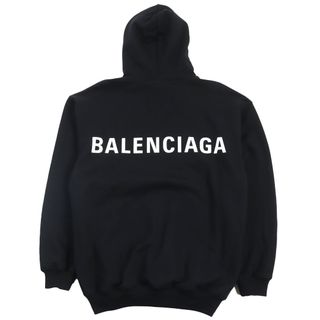 Balenciaga - 美品●BALENCIAGA バレンシアガ 2018年製 518215 バックロゴ プルオーバー スウェットパーカー フーディ ブラック XS 正規品 メンズ