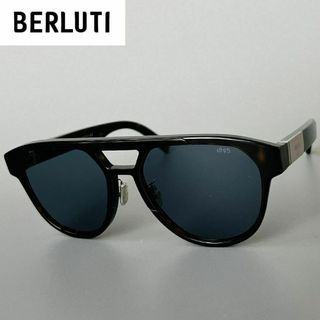 Berluti - サングラス ベルルッティ ティアドロップ ブラウン ツーブリッジ べっこう柄