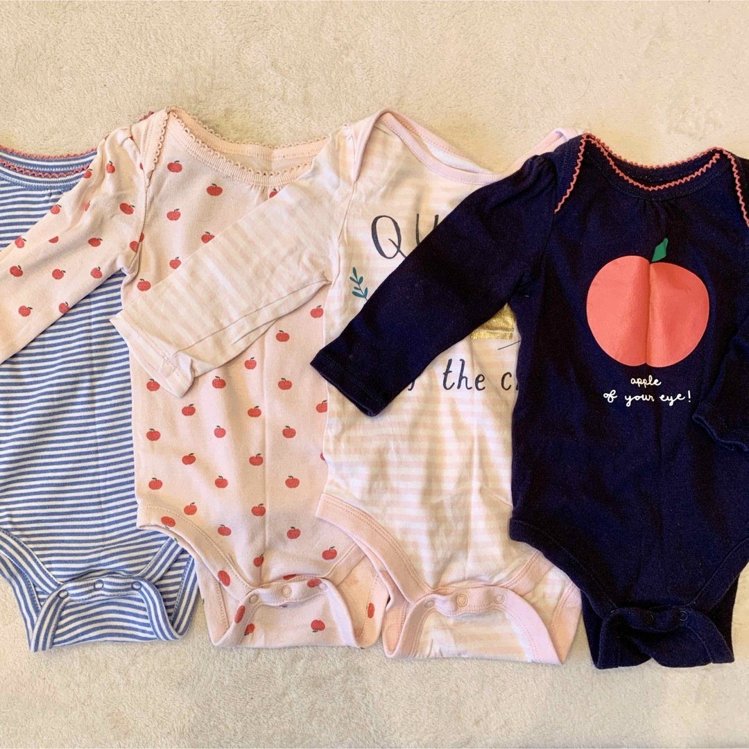 babyGAP(ベビーギャップ)のbabygap 長袖ロンパース 4枚セット 70 キッズ/ベビー/マタニティのベビー服(~85cm)(ロンパース)の商品写真